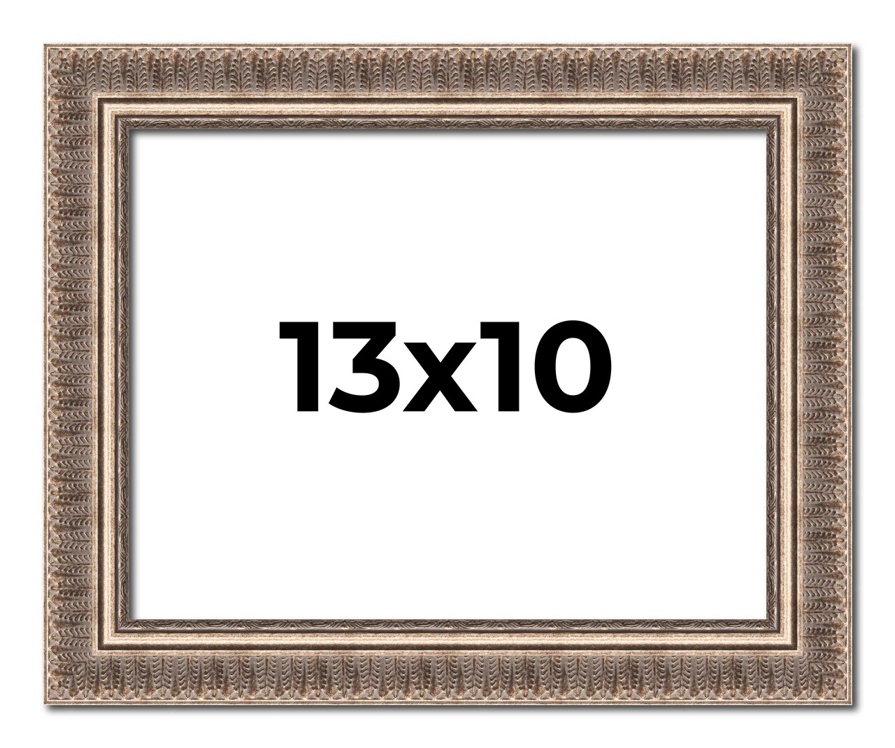 Photo Size Ornate Gold Picture Frame - UV Acrylic, Foam Board Backing, Hanging Hardware